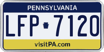 PA license plate LFP7120
