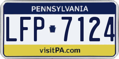 PA license plate LFP7124