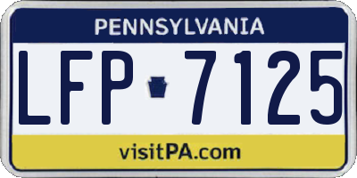 PA license plate LFP7125