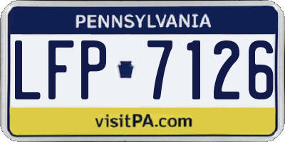 PA license plate LFP7126