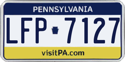 PA license plate LFP7127