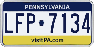 PA license plate LFP7134