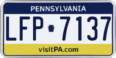 PA license plate LFP7137