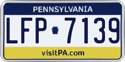 PA license plate LFP7139