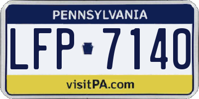 PA license plate LFP7140