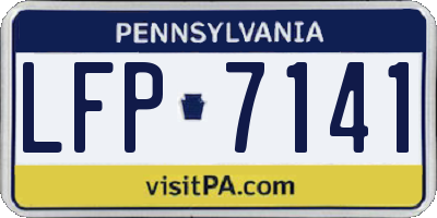 PA license plate LFP7141