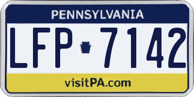 PA license plate LFP7142