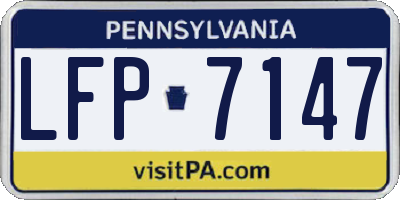 PA license plate LFP7147