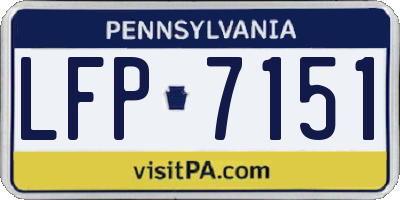 PA license plate LFP7151