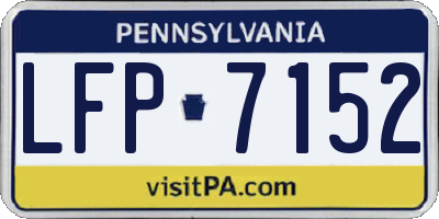 PA license plate LFP7152