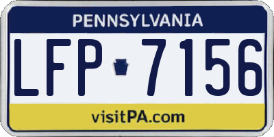 PA license plate LFP7156