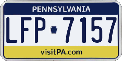 PA license plate LFP7157