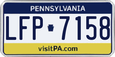 PA license plate LFP7158