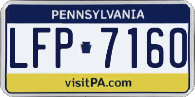 PA license plate LFP7160