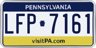 PA license plate LFP7161