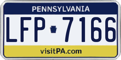 PA license plate LFP7166