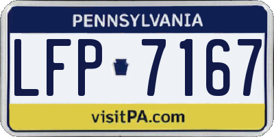 PA license plate LFP7167