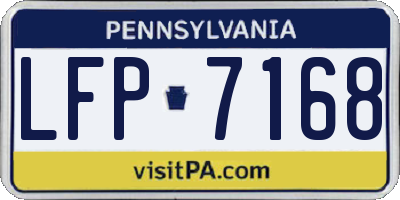 PA license plate LFP7168