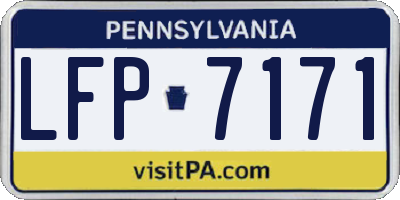 PA license plate LFP7171