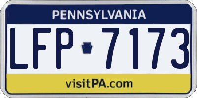 PA license plate LFP7173