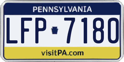 PA license plate LFP7180