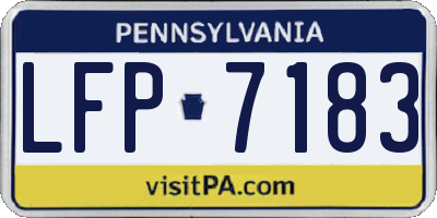 PA license plate LFP7183