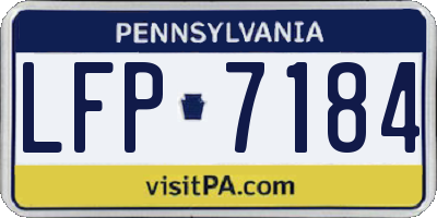 PA license plate LFP7184