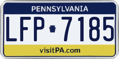 PA license plate LFP7185