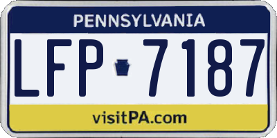 PA license plate LFP7187