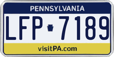 PA license plate LFP7189