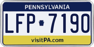 PA license plate LFP7190