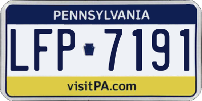 PA license plate LFP7191