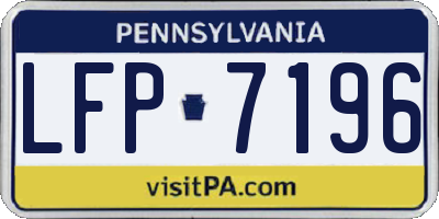 PA license plate LFP7196