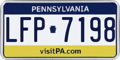 PA license plate LFP7198