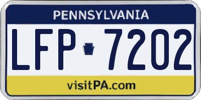 PA license plate LFP7202