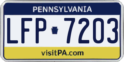 PA license plate LFP7203