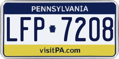 PA license plate LFP7208