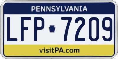 PA license plate LFP7209