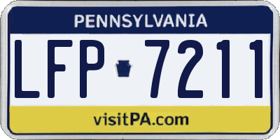 PA license plate LFP7211