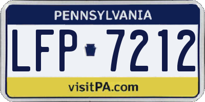PA license plate LFP7212