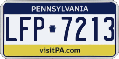 PA license plate LFP7213