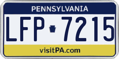 PA license plate LFP7215