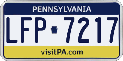 PA license plate LFP7217