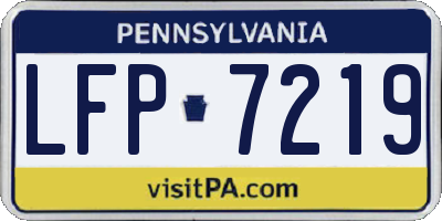 PA license plate LFP7219