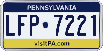 PA license plate LFP7221