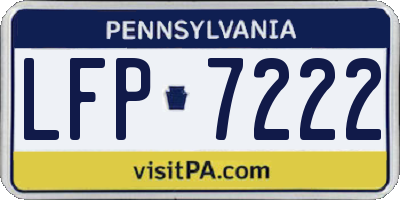 PA license plate LFP7222