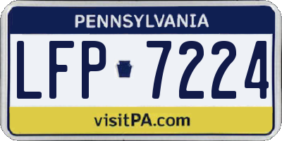PA license plate LFP7224