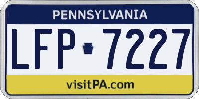 PA license plate LFP7227