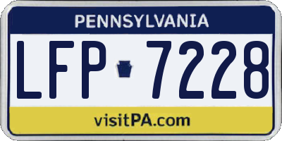 PA license plate LFP7228