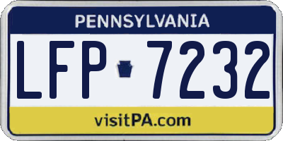 PA license plate LFP7232